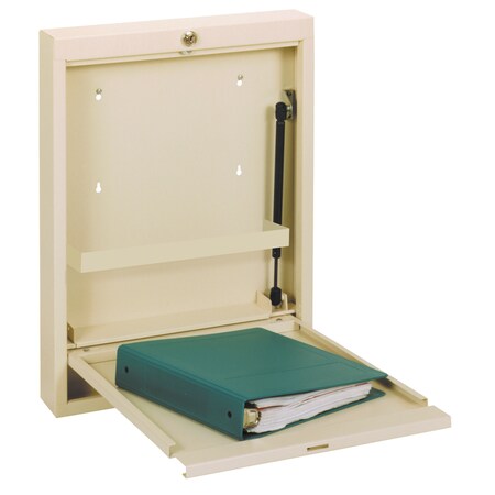 Omnimed Slim Line Self Close Wall Desk, Beige, Large (23.75"H X 30"W X 3"D) 291566_BG